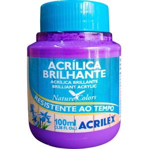 TINTA ACRILICA BRILHANTE 100ML VIOLETA ACRILEX