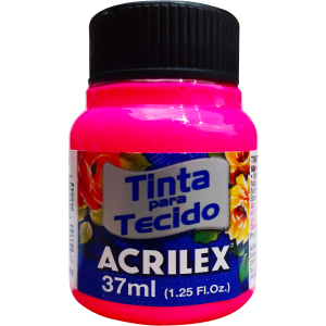 TINTA TECIDO 37ML FLUORESCENTE ACRILEX