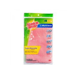 Pano Multiuso Perflex 58x33 cm Rosa – Pacote com 5 Unidades