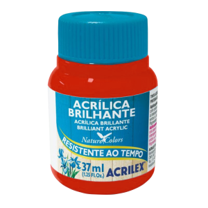 TINTA ACRILICA BRILHANTE 37ML VERMELHO FOGO ACRILEX
