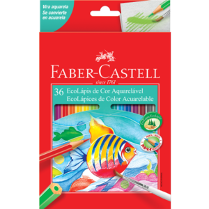 LAPIS DE COR 36 CORES AQUARELAVEL FABER CASTELL