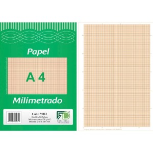 BLOCO MILIMETRADO A4 56GR C/50 FOLHAS FD