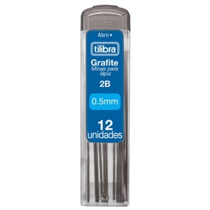 GRAFITE 0.5 2B BLISTER C/2 TUBOS C/12UN TILIBRA
