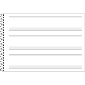 CADERNO MUSICA PEQUENO 1/4 48FLS CAPA FLEXIVEL TILIBRA