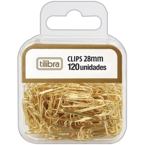 Clips N°2/0 C/120 Unidades Dourado TILIBRA