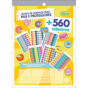 ADESIVO DECORADO BLOCO P/PAIS E PROFESSORES C/12 CARTELAS TILIBRA