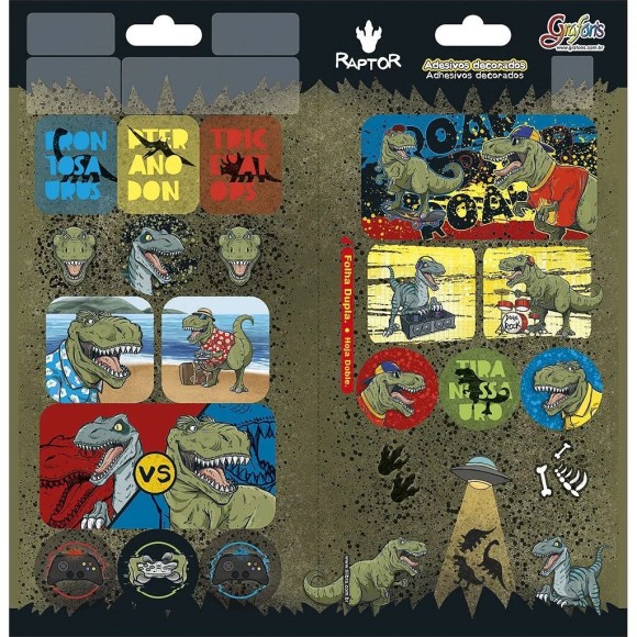 ADESIVO DECORADO DUPLO RAPTOR TILIBRA