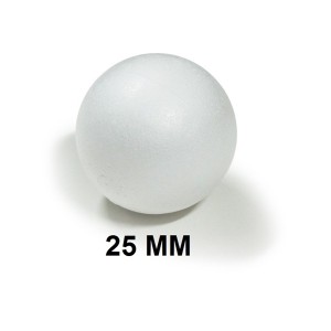 BOLA DE ISOPOR 25MM- UNIDADE