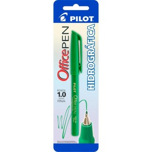 CANETA HIDROGRAFICA OFFICE PEN 1.0 VERDE BLISTER PILOT
