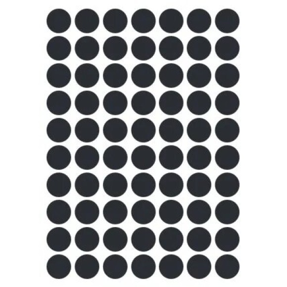 ETIQUETA BOLINHA DIÂMETRO 12,0 PRETO TP-12 COM 210 MENNO