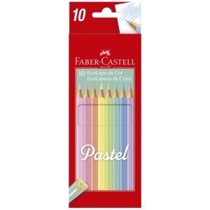 LAPIS DE COR 10 CORES PASTEL FABER CASTELL