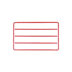 ETIQUETA ESCOLAR C/20 70X40MM BORDA VERMELHA KZ1400 KAZ