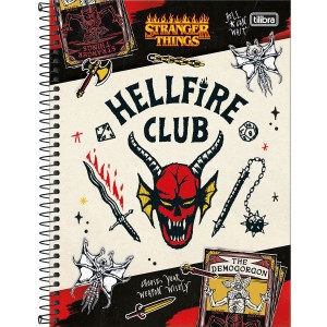 CADERNO UNIVERSITARIO 1 MATERIA 80FLS STRANGER THINGS TILIBRA