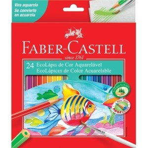 LAPIS DE COR C/24 CORES AQUARELAVEL FABER CASTELL