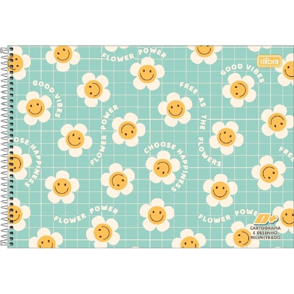 Caderno de Desenho Milimetrado 96fls D+ Feminino Capa Dura TILIBRA