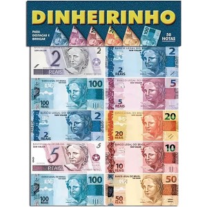 DINHEIRINHO FALSO S/VALOR C/50 NOTAS PMBI
