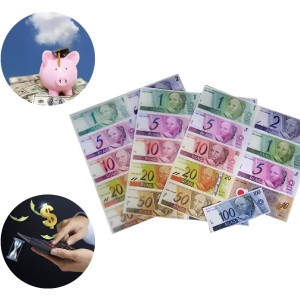 DINHEIRINHO FALSO S/VALOR C/50 NOTAS PMBI