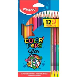 Lápis De Cor Color Peps Maped 15 Cores Star