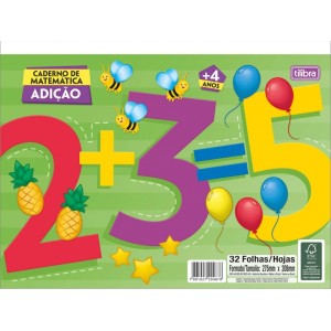 CADERNO ATIVIDADES DE MATEMATICA 32FLS ADICAO ACADEMIE TILIBRA