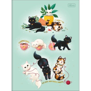 CADERNO BROCHURA UNIVERSITARIO 80FLS PURRFECT CATS TILIBRA