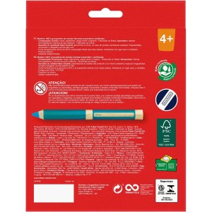 GIZ DE CERA ECOGIZ C/12 CORES BICOLOR FABER CASTELL