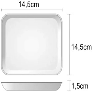 Bandeja Base de Isopor B-1 Rasa 14x14cm