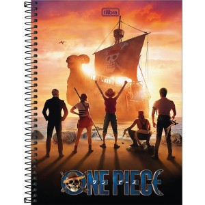 CADERNO UNIVERSITARIO 10 MATERIAS 160FLS ONE PIECE NETFLIX TILIBRA