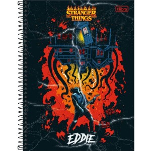 CADERNO UNIVERSITARIO 10 MATERIAS 160FLS STRANGER THINGS CONNECT TILIBRA