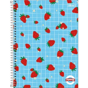 Caderno Universitario 16 Materias 256fls Pepper Feminino Capa Dura TILIBRA