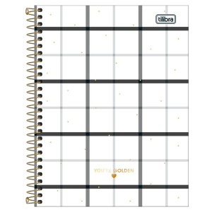 CADERNO COLEGIAL 1 MATERIA 32FLS WEST VILLAGE CAPA FLEXIVEL TILIBRA