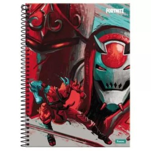 CADERNO ESPIRAL PEQUENO 1/4 80FLS FORTNITE FORONI