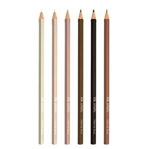 LAPIS DE COR 6 CORES TONS DE PELE CRIATIC CIS