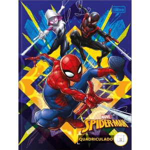 CADERNO QUADRICULADO BROCHURA 10X10MM 40FLS HOMEM ARANHA TILIBRA