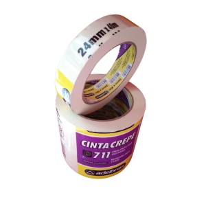 FITA CREPE 24MMX40M PACOTE C/5 ROLOS ADELBRAS