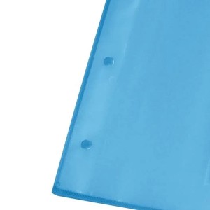 Pasta Catalogo Portfolio A4 10 Envelopes 0,12 Medio Azul Line Polipropileno Sem Visor Com Colchete Ref.1692AZ DAC