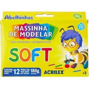 Massinha Base Amido 12 Cores 180g Soft ACRILEX