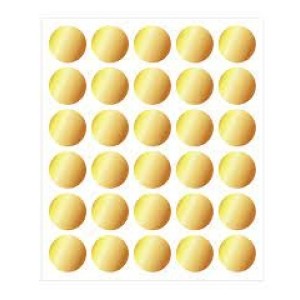 ETIQUETA BOLINHA DIÂMETRO 19,0 OURO TP-19 COM 105 MENNO