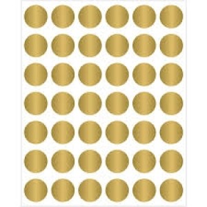 ETIQUETA BOLINHA DIÂMETRO 19,0 OURO TP-19 COM 105 MENNO