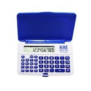 Calculadora Científica Pequena Azul e Branca KAZ