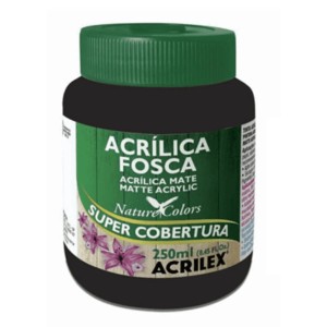 Tinta Acrilica Fosca Preta 250ml ACRILEX