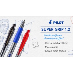 Caneta Esferografica 1.0mm BPS Super Grip Vermelho PILOT