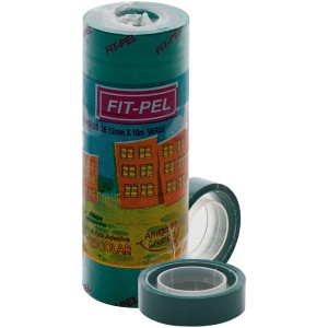 Fita Adesiva Durex 12mmx10m Pacote Com 10 Unidades Colorida FITPEL