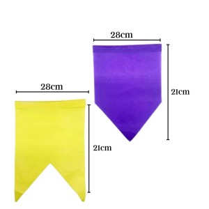 Bandeirinha Festa Junina Plastico Colorida 28X21cm 10 Metros Com 19 Bandeiras Ref. 407 REAL SEDA