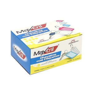 Chaveiro Com Etiqueta Organizador Waleu 25 Unidades