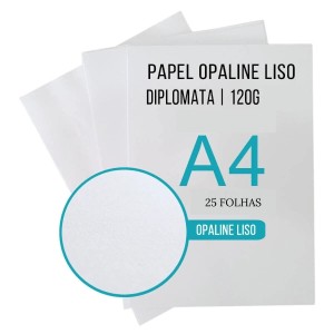 PAPEL 120GR DIPLOMATA/OPALINE BRANCO A4 25FLS SCRITY