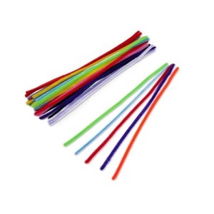 Limpador Cachimbo Haste de Chenille 30cm Pacote Com 10 Unidades Colorido