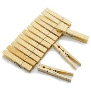 Pregador De Madeira Com 12 Unidades Simples