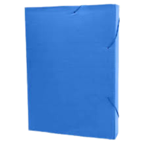 Pasta Plastica Poliondas Com Elastico Oficio 245X340mm Lombada 20mm Aazul KAZ