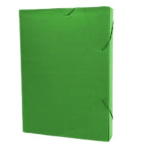 Pasta Plastica Poliondas Com Elastico Oficio 245X340mm Lombada 35mm Verde KAZ