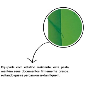 Pasta Plastica Poliondas Com Elastico Oficio 245X340mm Lombada 55mm Verde GOLDEN KRAFT
